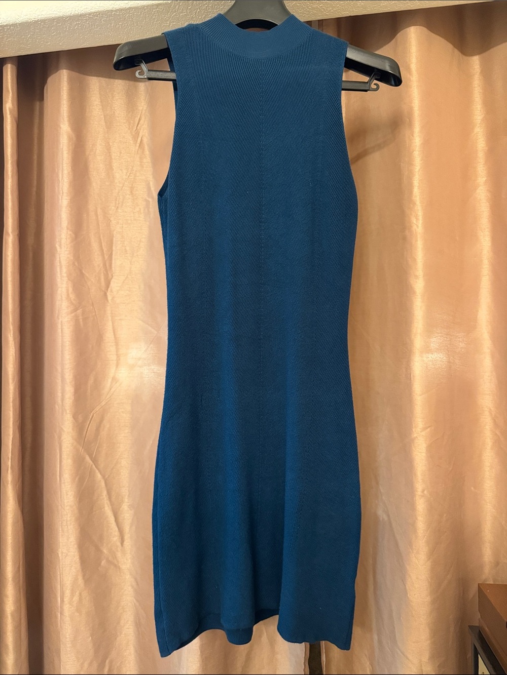 Freshman Sleeveless Knit Dress in Teal Blue